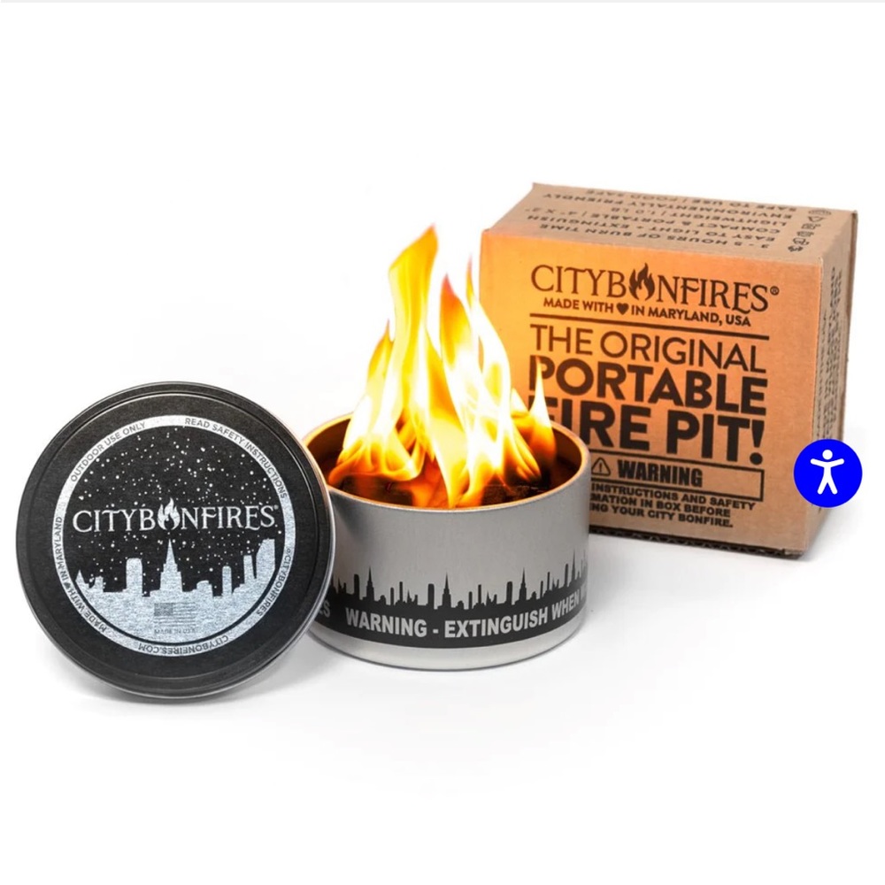 City Bonfires Portable Fire Pit- Mini Fire Pit, Table Top Fire pit NEW
